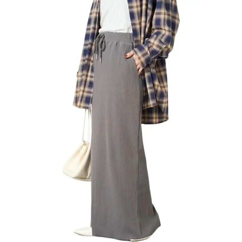FREAK'S STORE Casual Long Skirt Women's Charcoal Gray-2