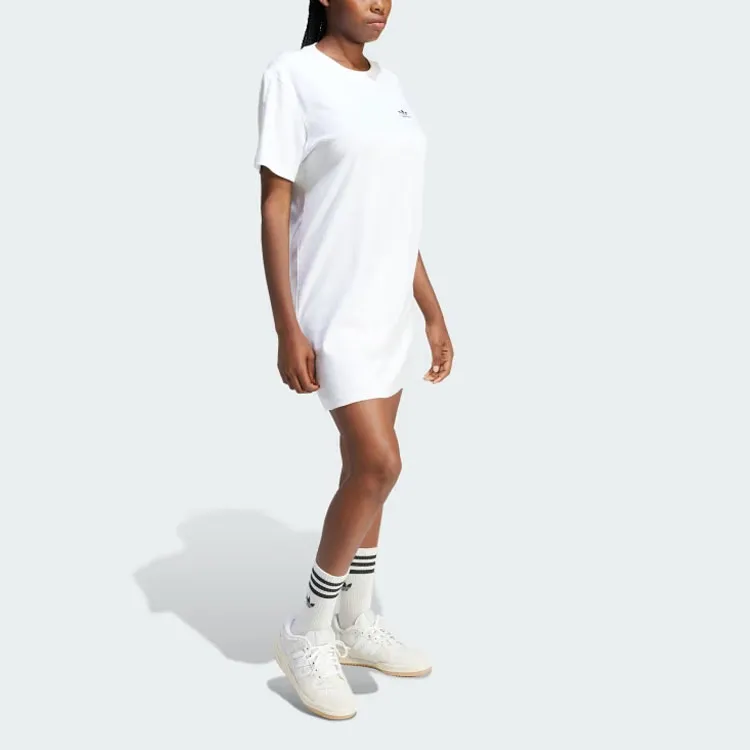 Adidas Originals Trefoil Dress Short Sleeved Dress Women's White-4