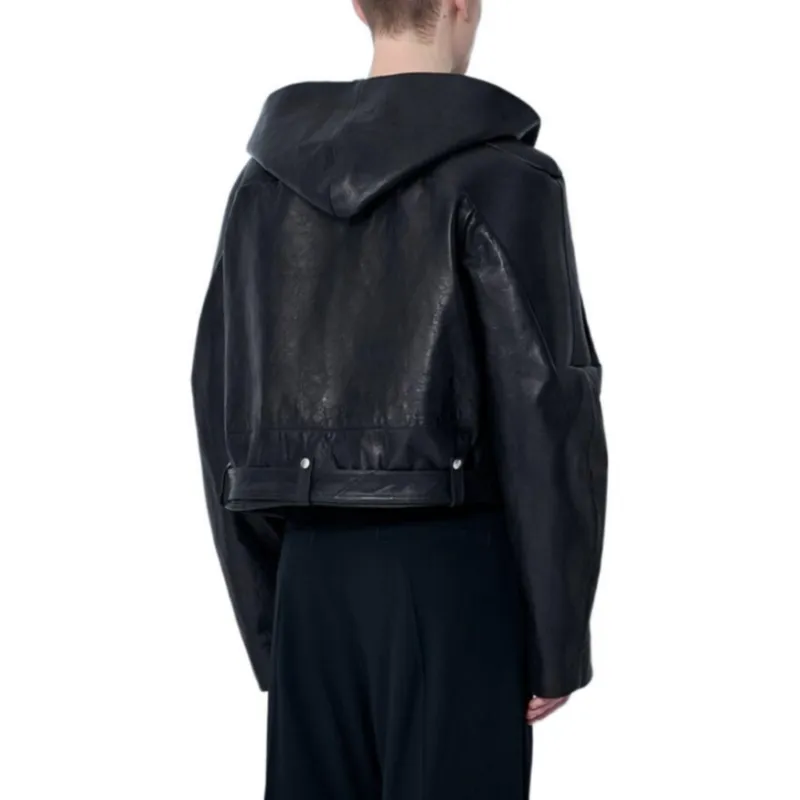 RICK OWENS Cropped Hooded Stooges Jacket-1
