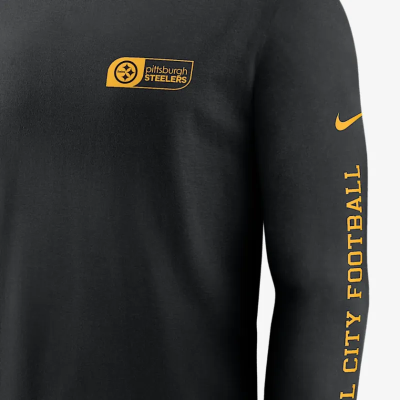 Nike NFLAll Out Pittsburgh Steelers T-Shirt Men's Black-3