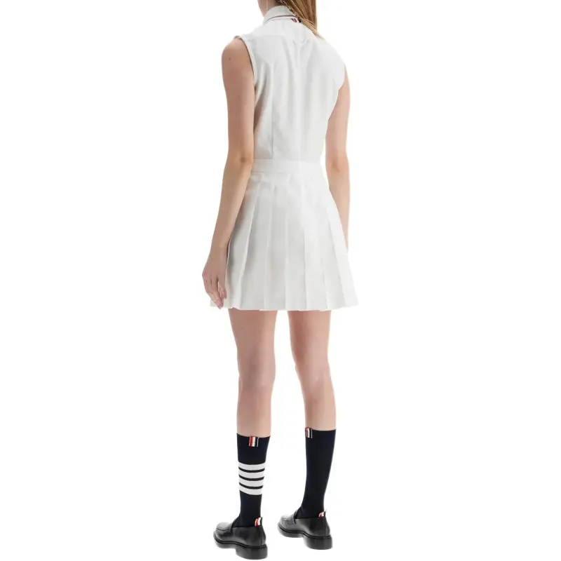 THOM BROWNE Sleeveless Pleated Dress-2