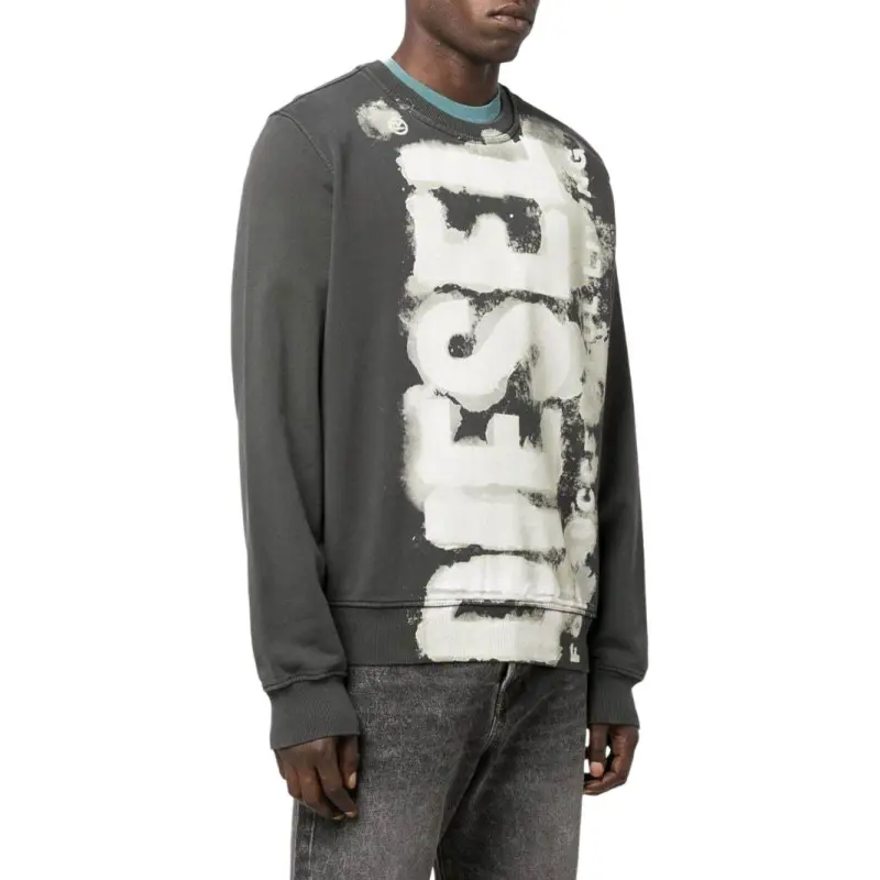 DIESEL Crew neck Logo print Sweatshirt-3