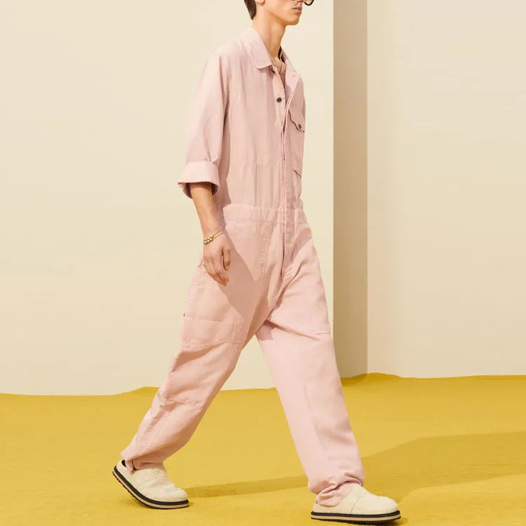 ZARA Jumpsuit Men's Light Pink Red-2
