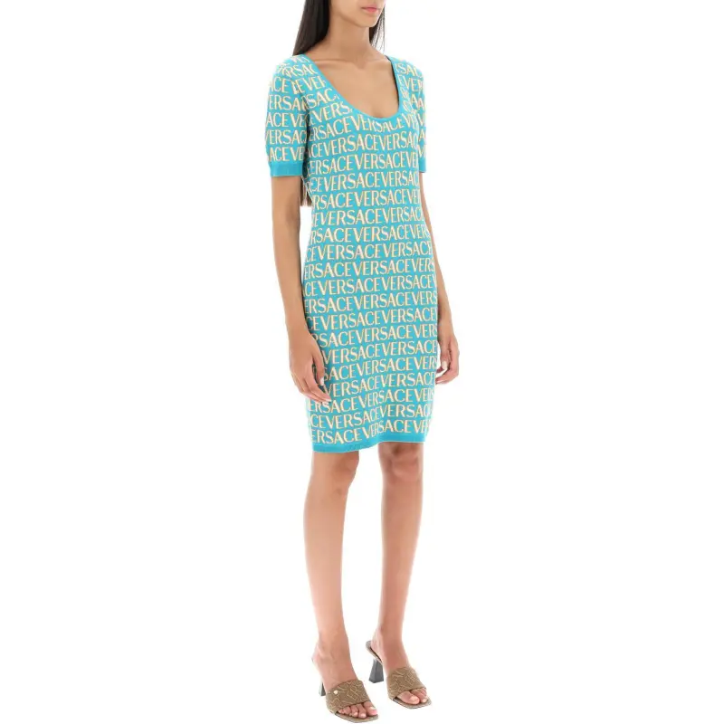VERSACE Short-Sleeved Dresses Women's Green-1