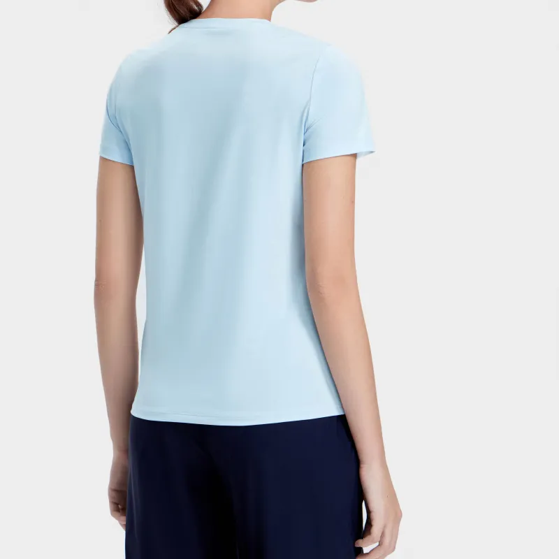 FILA Set in Sleeve T Shirt Women's Enchanting Blue-3