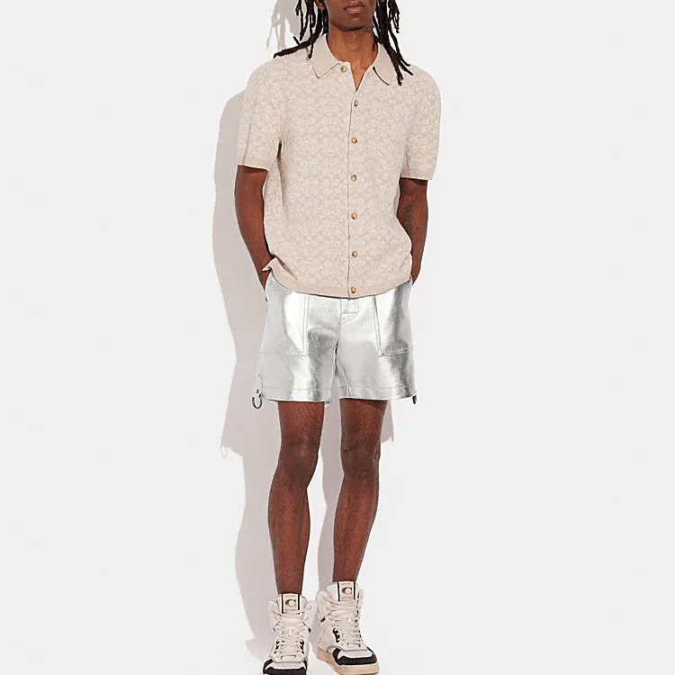 COACH Casual Shorts Men's Silver White-1