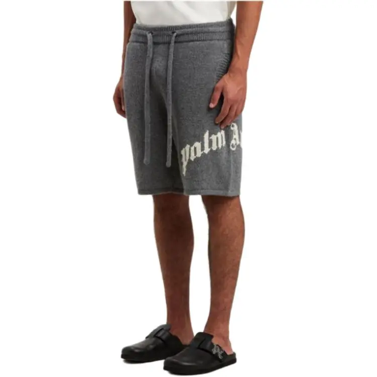 PALM ANGELS Logo Knitted Shorts-3