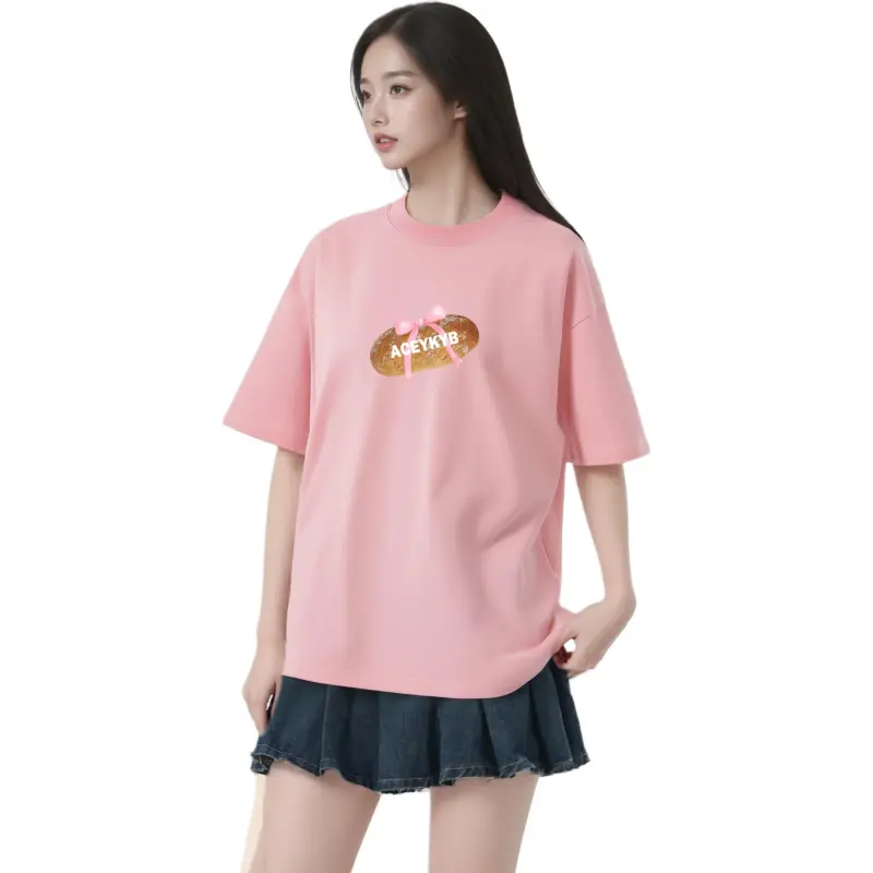YK&YB T Shirts Unisex Light Pink-3