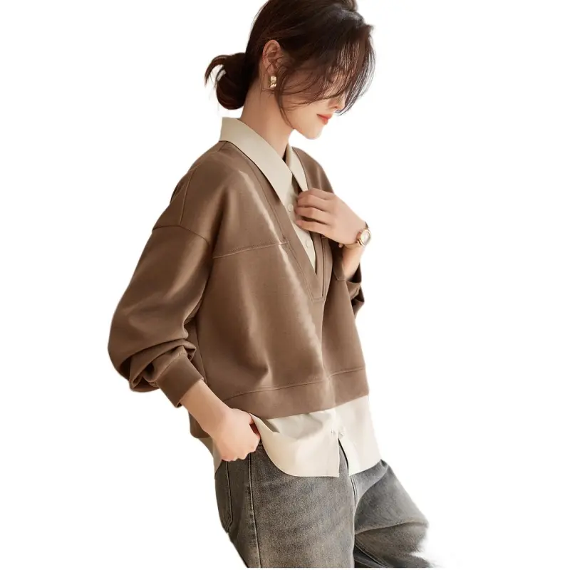 XWI Sweatshirts Women's Camel-5