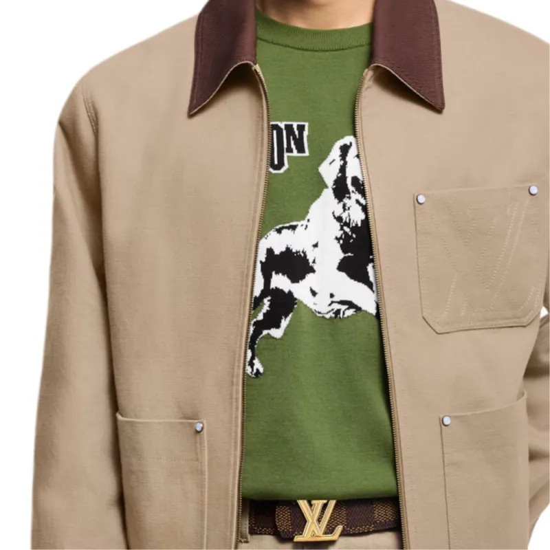 LOUIS VUITTON Workwear Cotton Canvas Blouson-6
