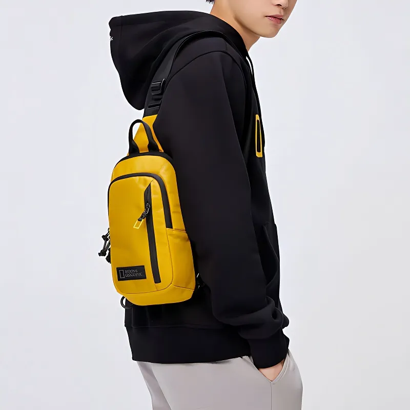 NATIONAL GEOGRAPHIC Polyamide Crossbody Sling Bag Unisex Sienna Yellow-4