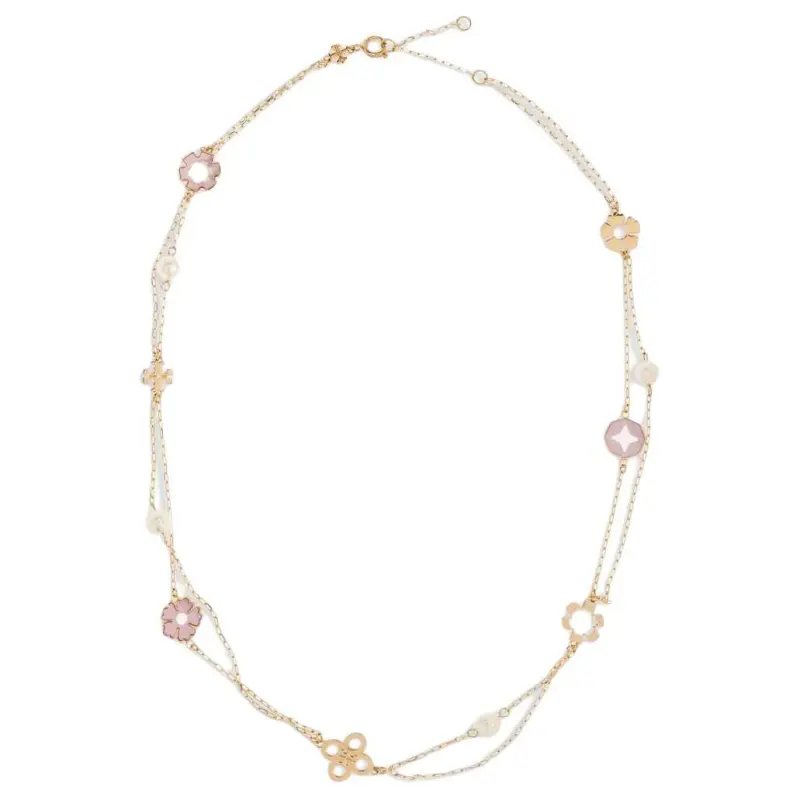 TORY BURCH Kira Clover Layered Necklace-1