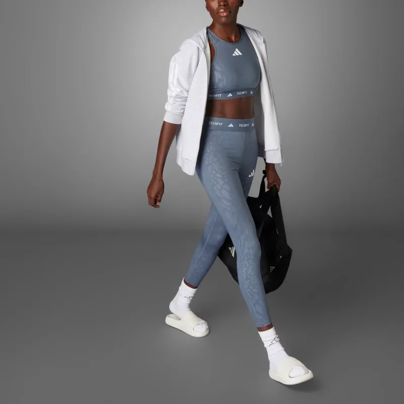 Adidas Free Shipping With AdiClub Techfit Printed 7/8 Leggings-4
