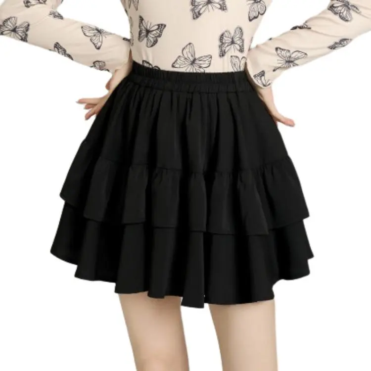 Beautiful Wardrobe Casual Short Skirts Women's Black-7