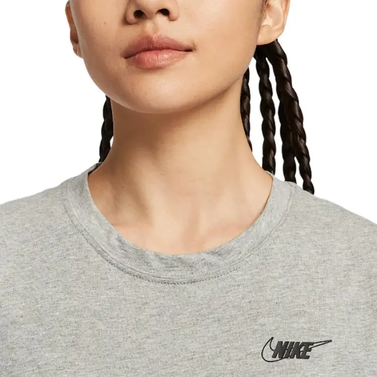 Nike Sportswear Club T Shirt Women's Toned Dark Gray-3