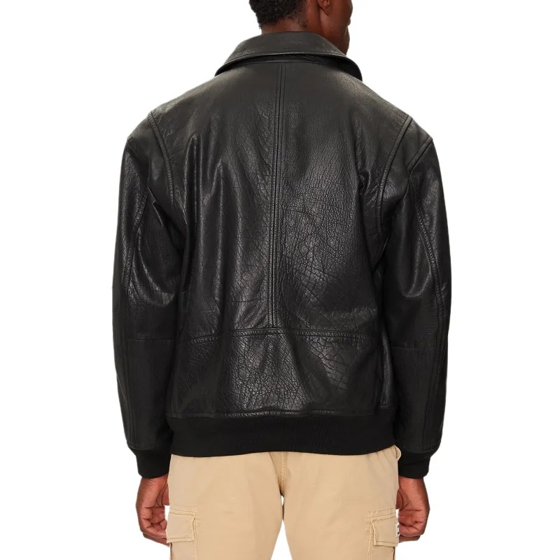 HUGO BOSS Zip Up Leather Jacket-2