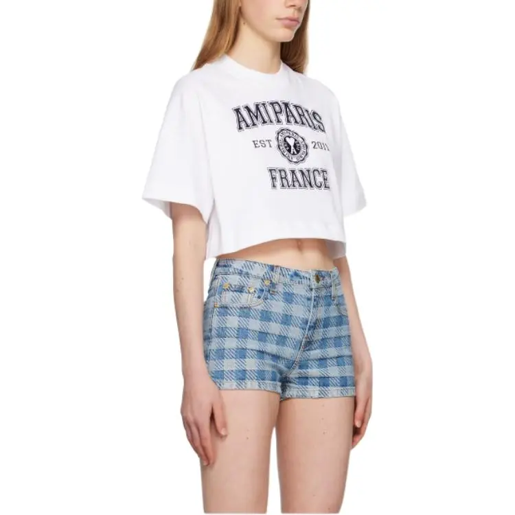 AMIPARIS France Logo T Shirt 'White'-3