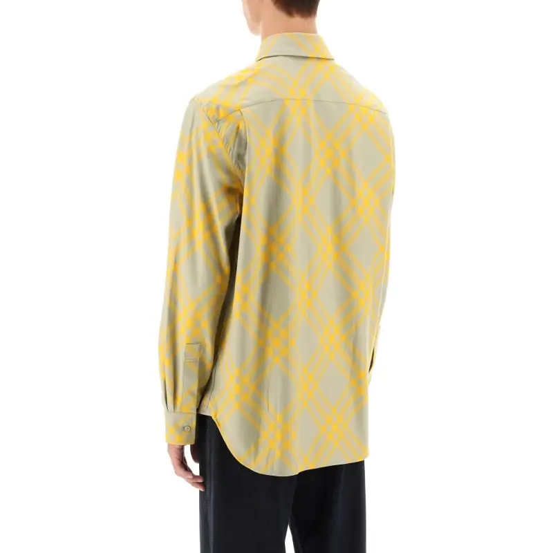 Burberry Check Printed Long Sleeved Shirt-4