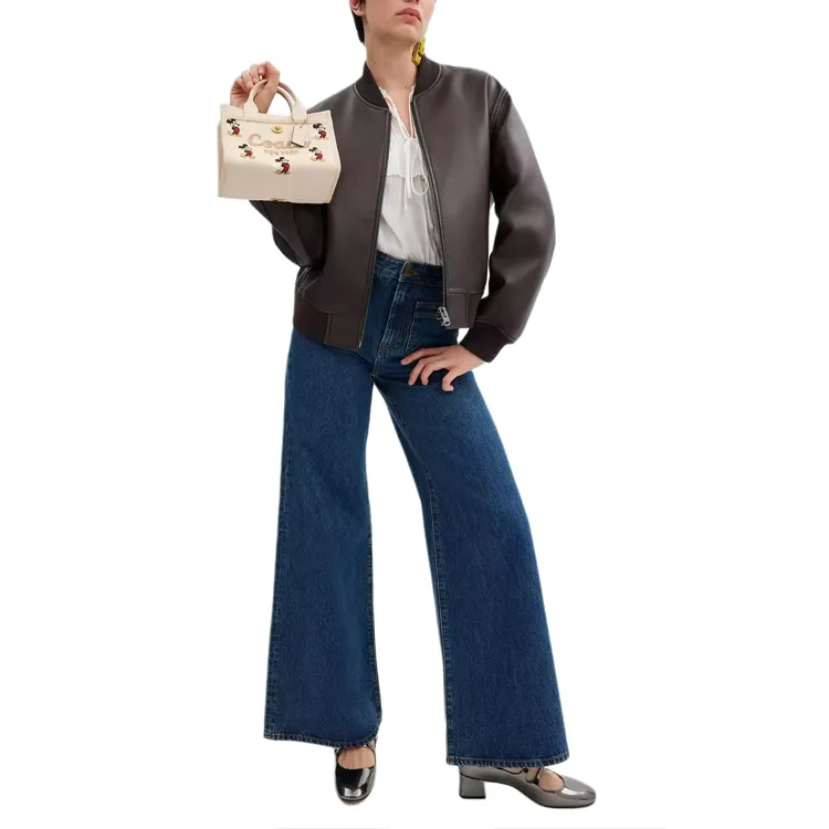 COACH Disney Collaboration Canvas Bag, Tote Bag, Shopping Bag, One Shoulder Crossbody, Handbag Trumpets Women's Ivory-4