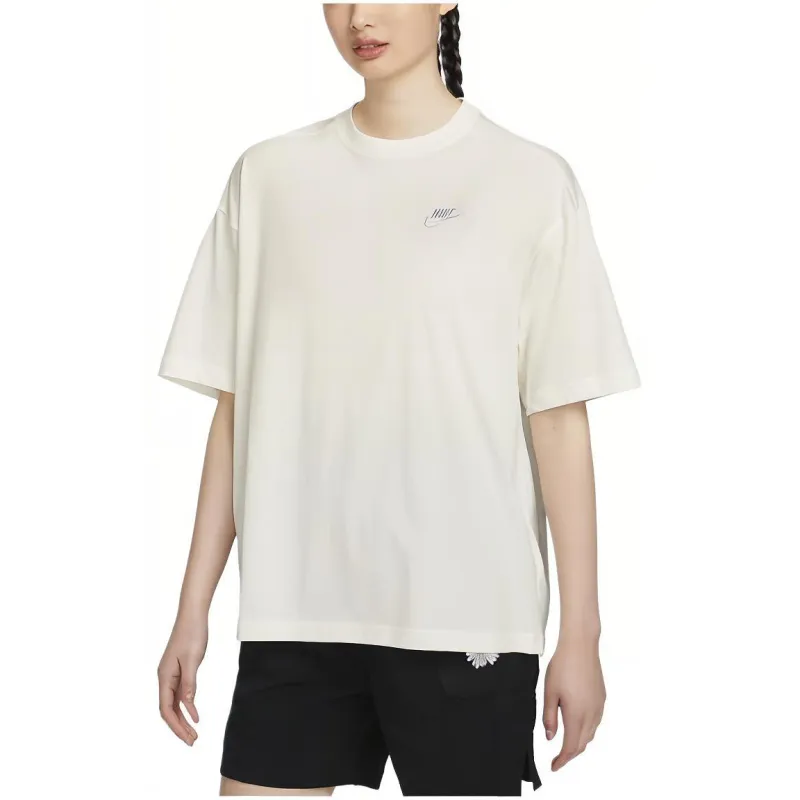 Nike Drop Shoulder Sleeve T Shirt Women's Sail White-4