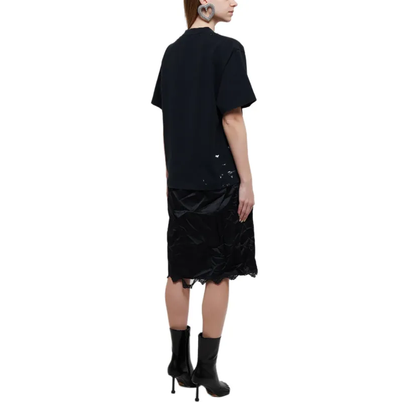 Balenciaga SS22 Short Sleeved Dress Women's Black-3