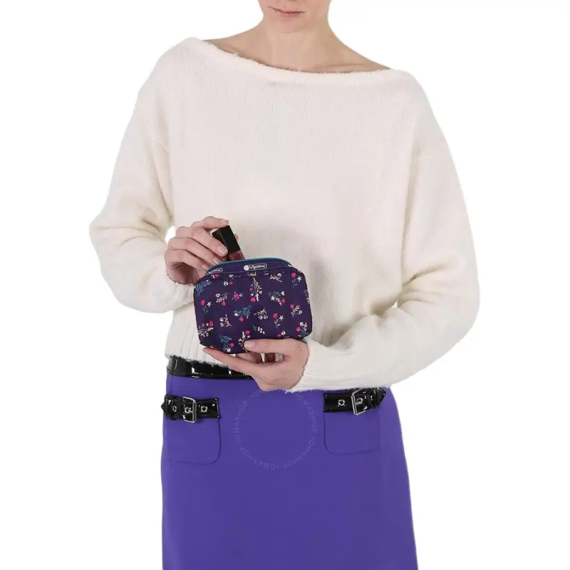 LeSportsac Nylon Makeup Bag Women's Orchid Purple-3