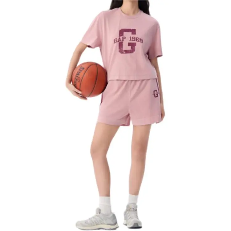 GAP Casual Shorts Women's Light Rose Red-2