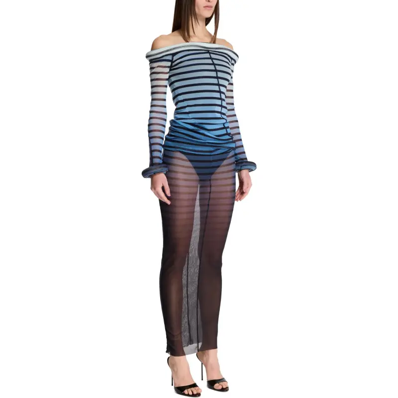 Jean Paul Gaultier The Long 3D Striped Dress-1