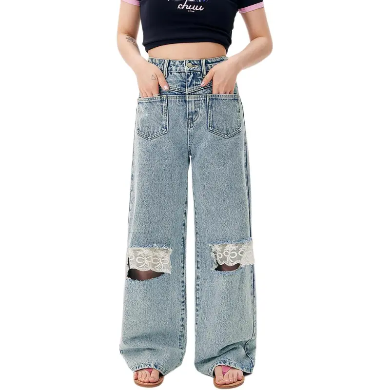 CHUU Jeans Women's Light Denim Blue-4