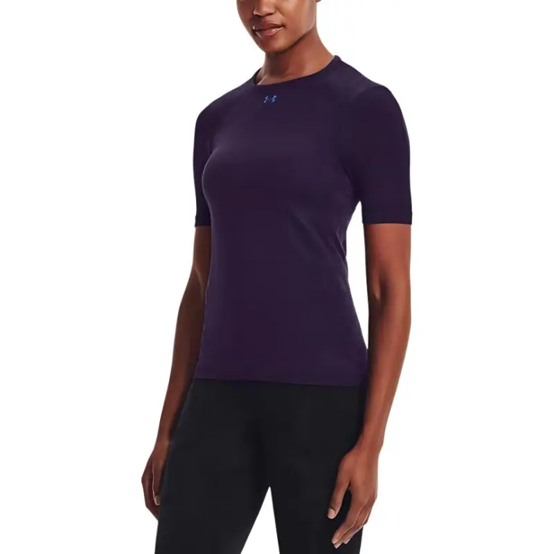 Under Armour RUSH Set in Sleeve T Shirt Women's Purple-1