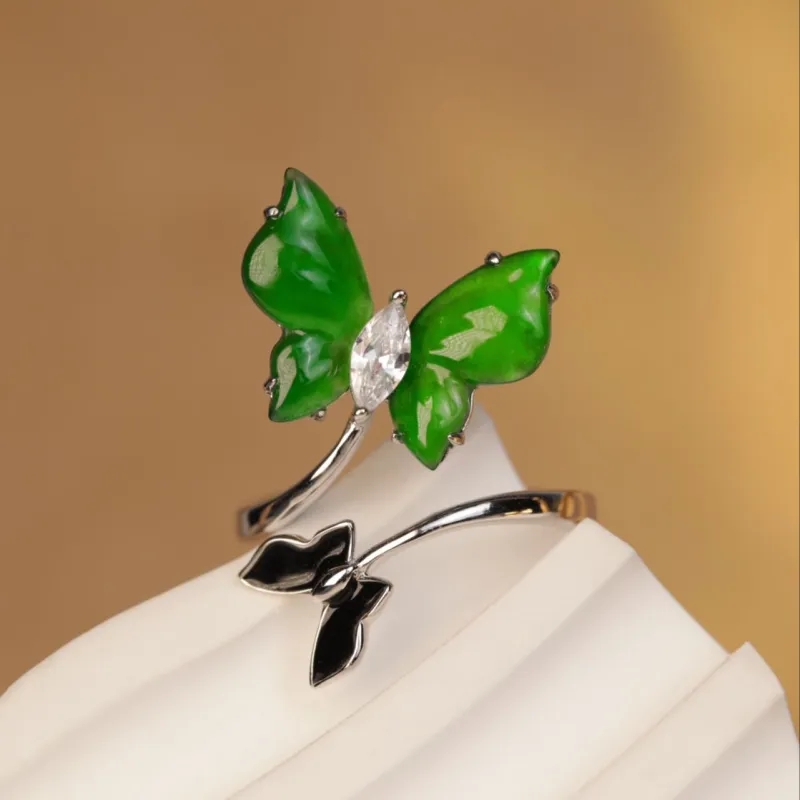 KALAIYIN Ice Glutinous Jadeite Rings Women's-2