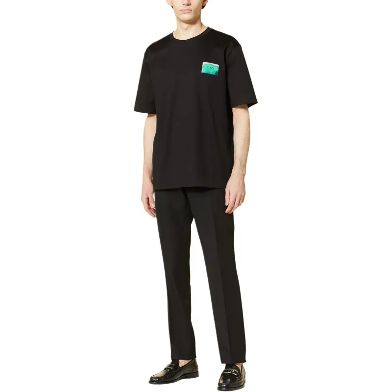 FENDI T Shirts Men Black-2