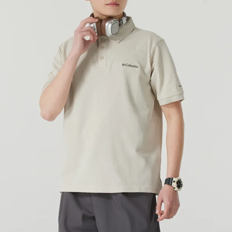 Columbia Polo Shirt Men's Beige-1