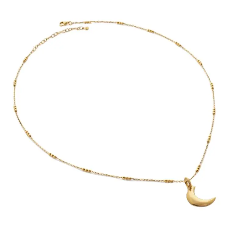 Monica Vinader 925 Sterling Silver Necklaces Women's Gold-1