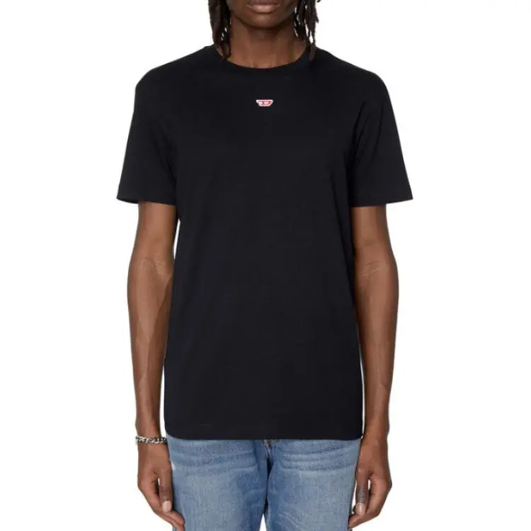 DIESEL Logo Embroidered Short Sleeved T Shirt-3