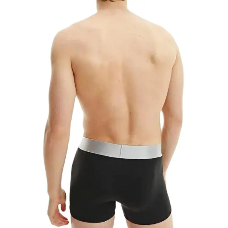 CALVIN KLEIN 3 Pack Trunks Steel Cotton Underpants Men's 3 Pack Black-2