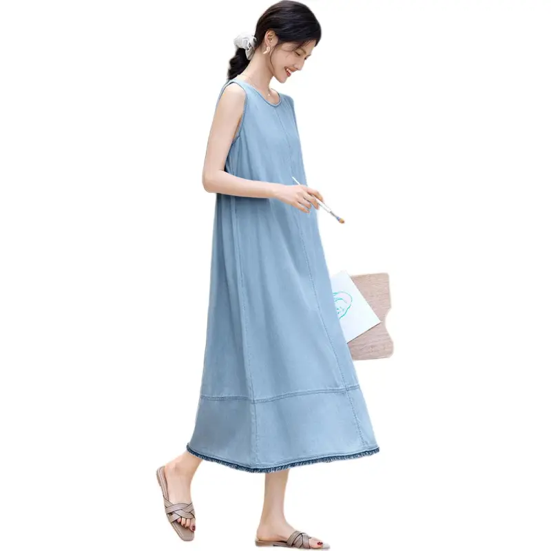 XWI Sleeveless Dresses Women's Light Denim Blue-1