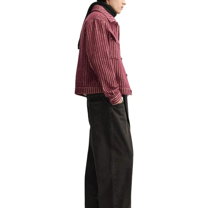 ZARA Jackets Coats Men's Overripe Plum Color-6