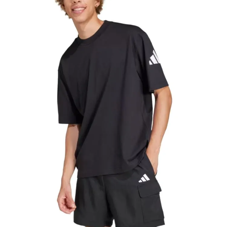 Adidas Free Shipping With AdiClub Essentials Loose Fit 3 Bar Logo Tee-1