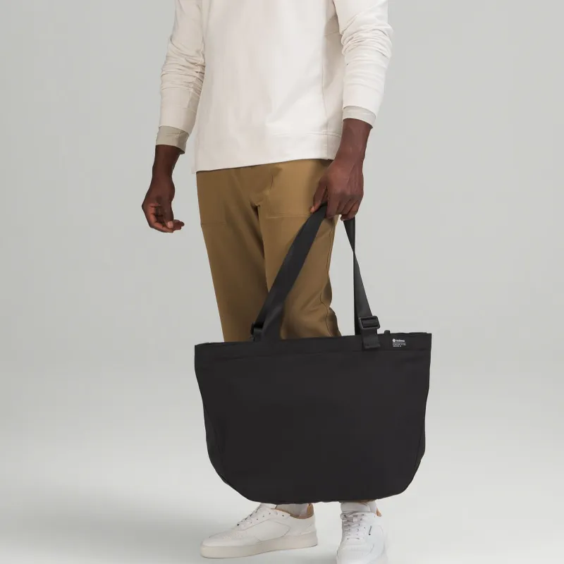 Lululemon Water-Resistant Fabric Tote Bag Shopping Bag Handbag Unisex Black-4