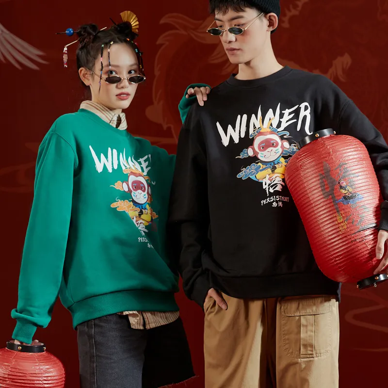 Tonlion Sweatshirts Unisex Create Green-3