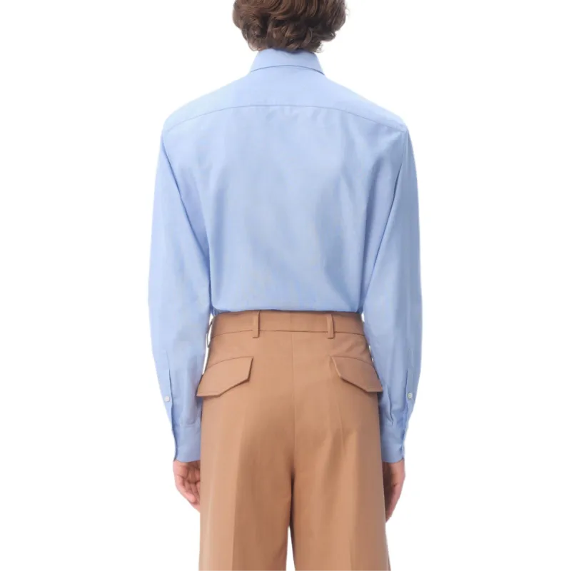 Valentino Logo Embroidered Long Sleeve Shirt-2