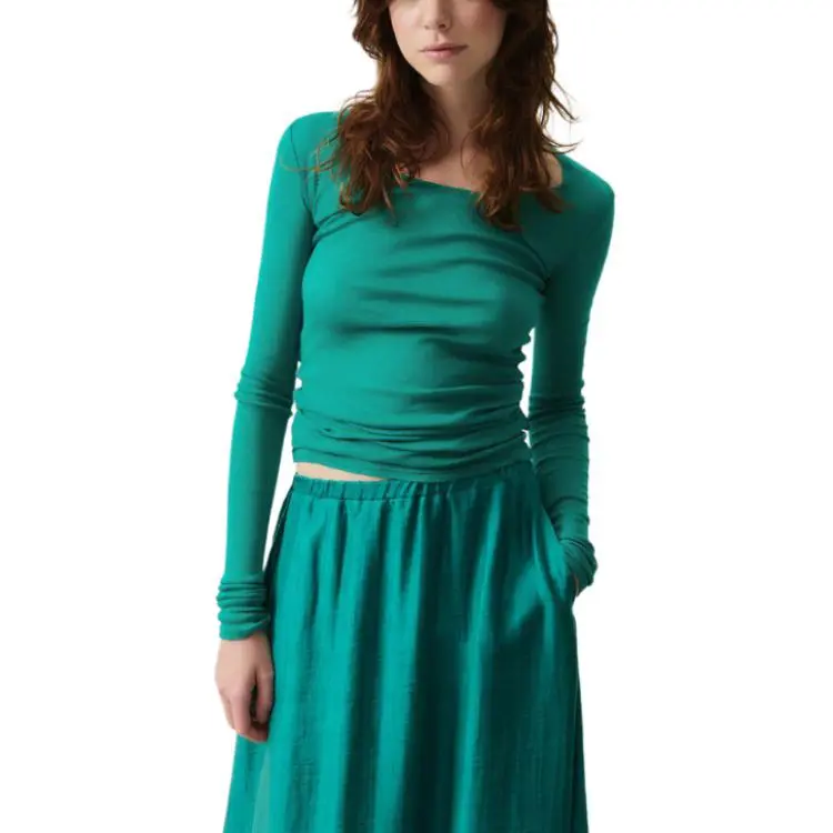 AMERICAN VINTAGE A.M T Shirt Women's Peacock Blue-1