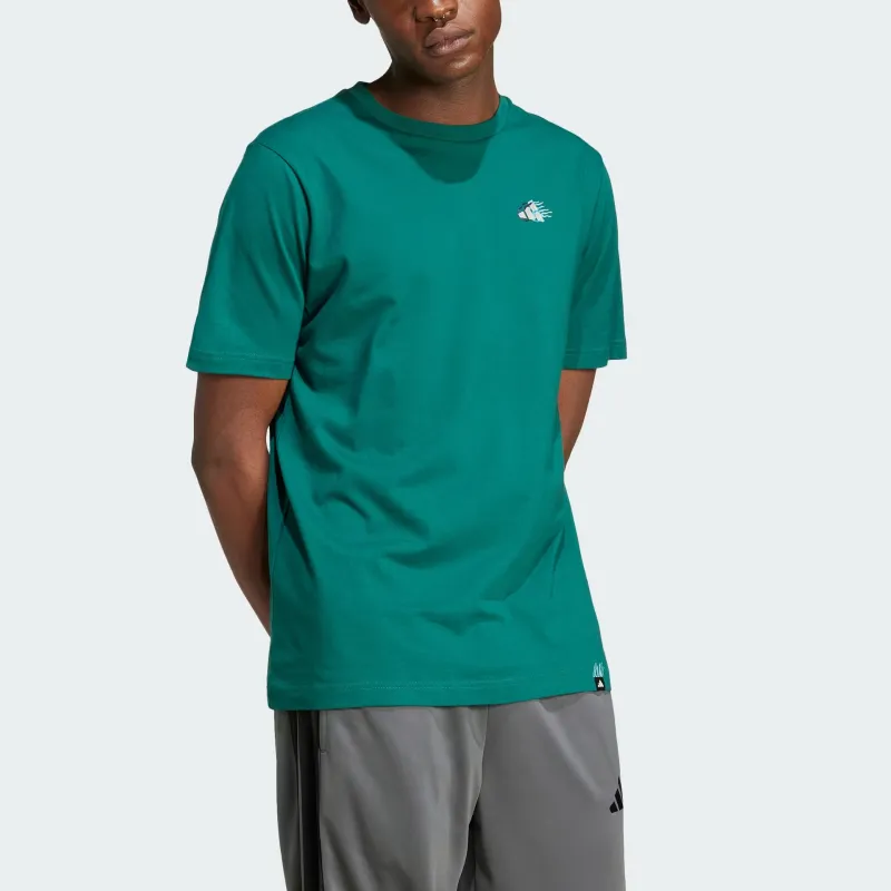 Adidas Free Shipping With AdiClub Lounge Mini Embroidery Graphic Tee-2