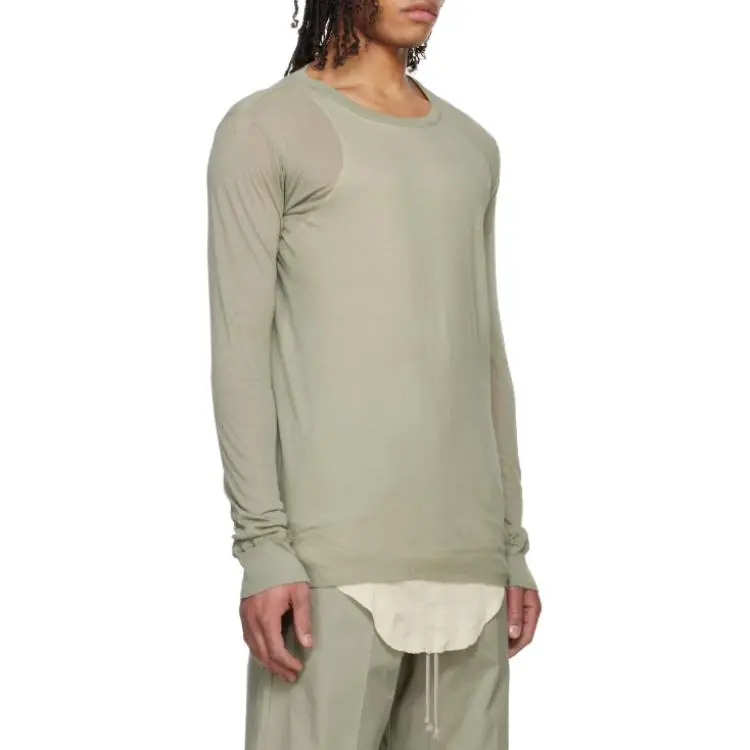 RICK OWENS Long Sleeved Crewneck T Shirt-2