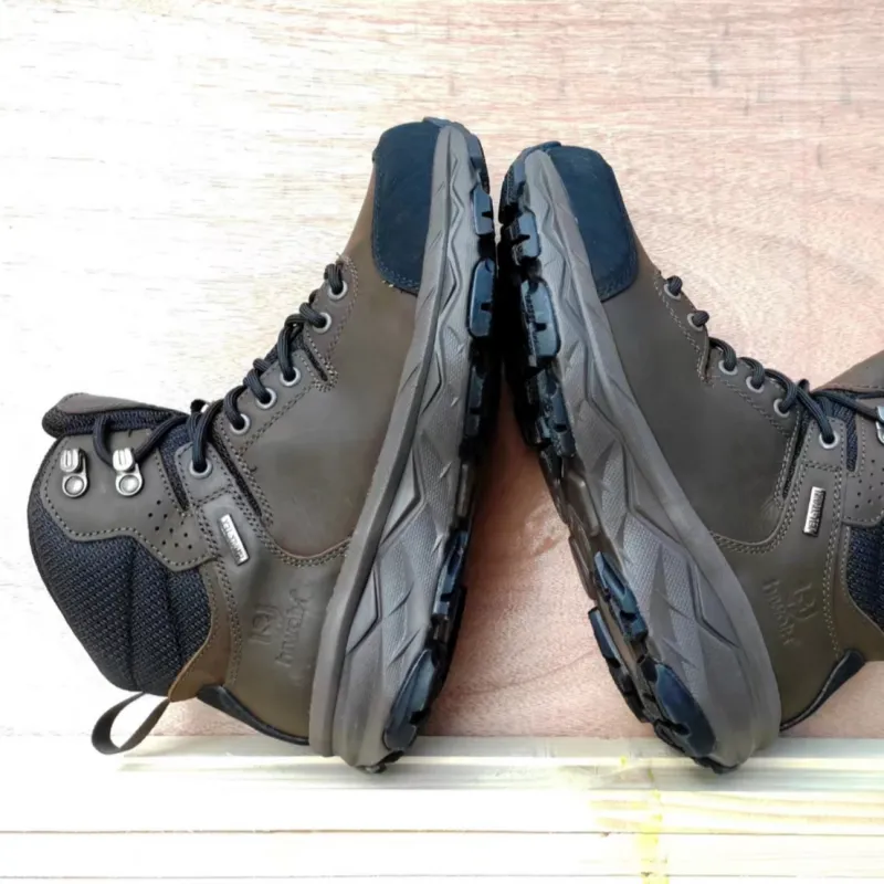 HIWALK Mid Top Outdoor Shoes Men's Tea Brown-1