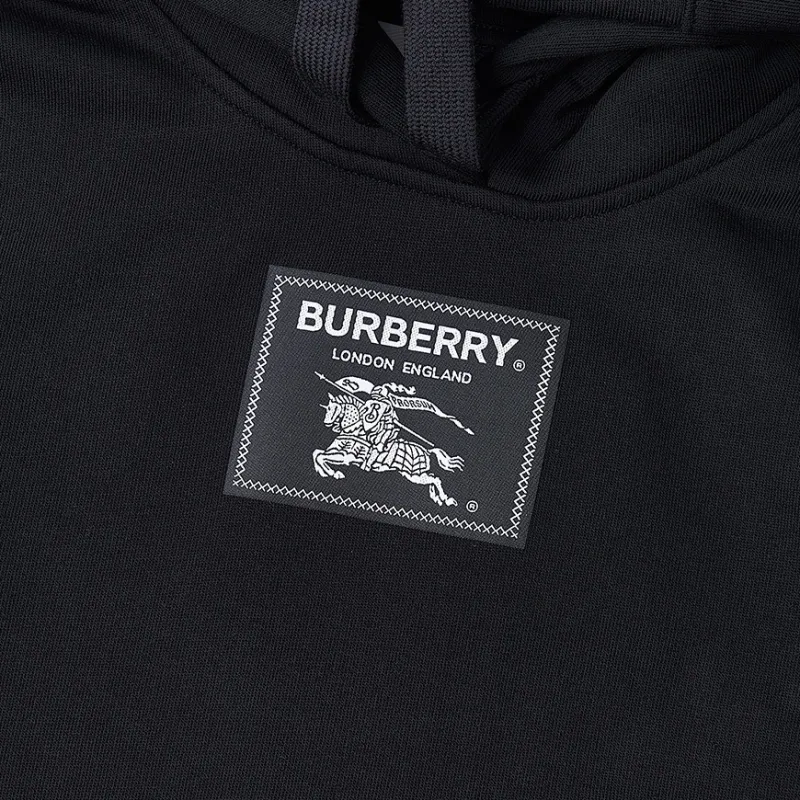 Burberry Prorsum Label Cotton Hoodie Black/Black-4