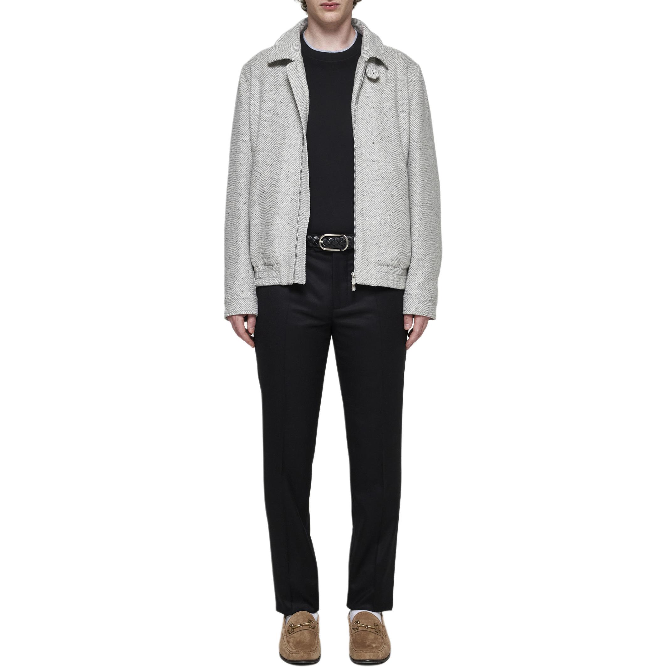 Brunello Cucinelli Long-Sleeved Zip-Up Herringbone Mitchell Brunello Cucinelli Long-Sleeved Zip-Up Herringbone Mitchell