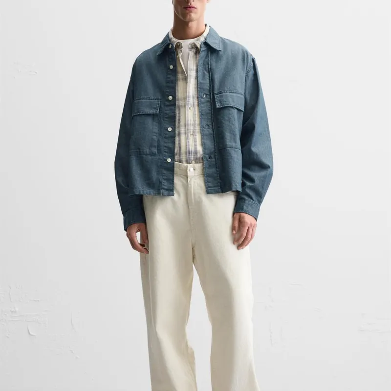 ZARA Jackets Coats Men's Blue/Green-2