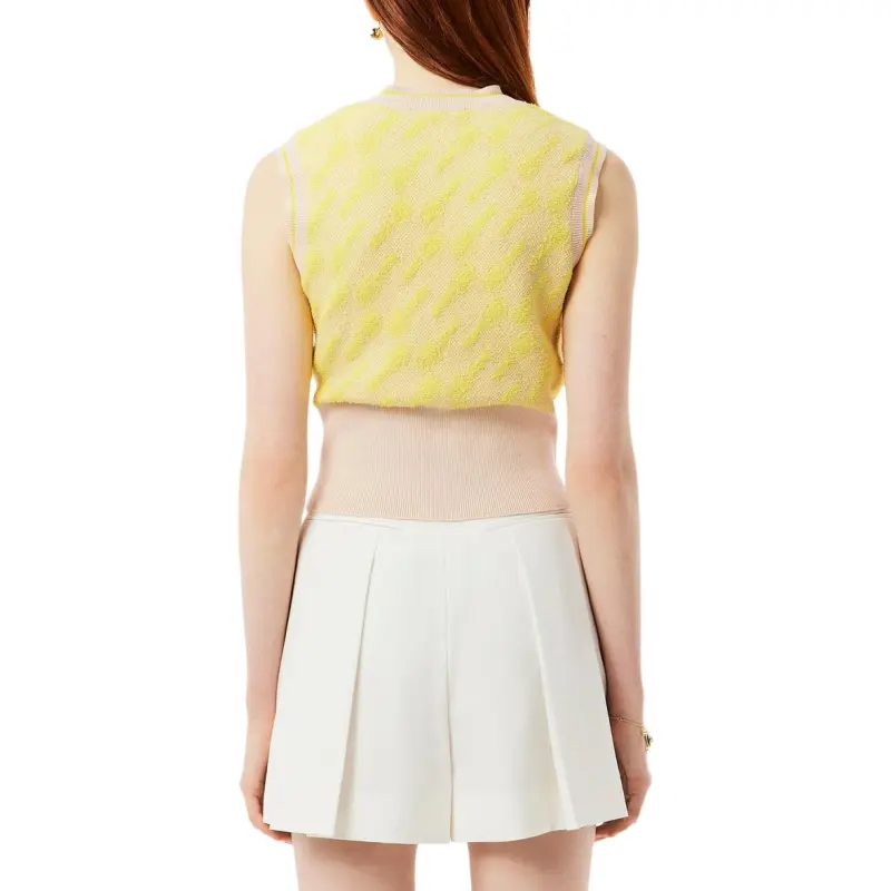 LACOSTE Tank Top Women's Yellow-3